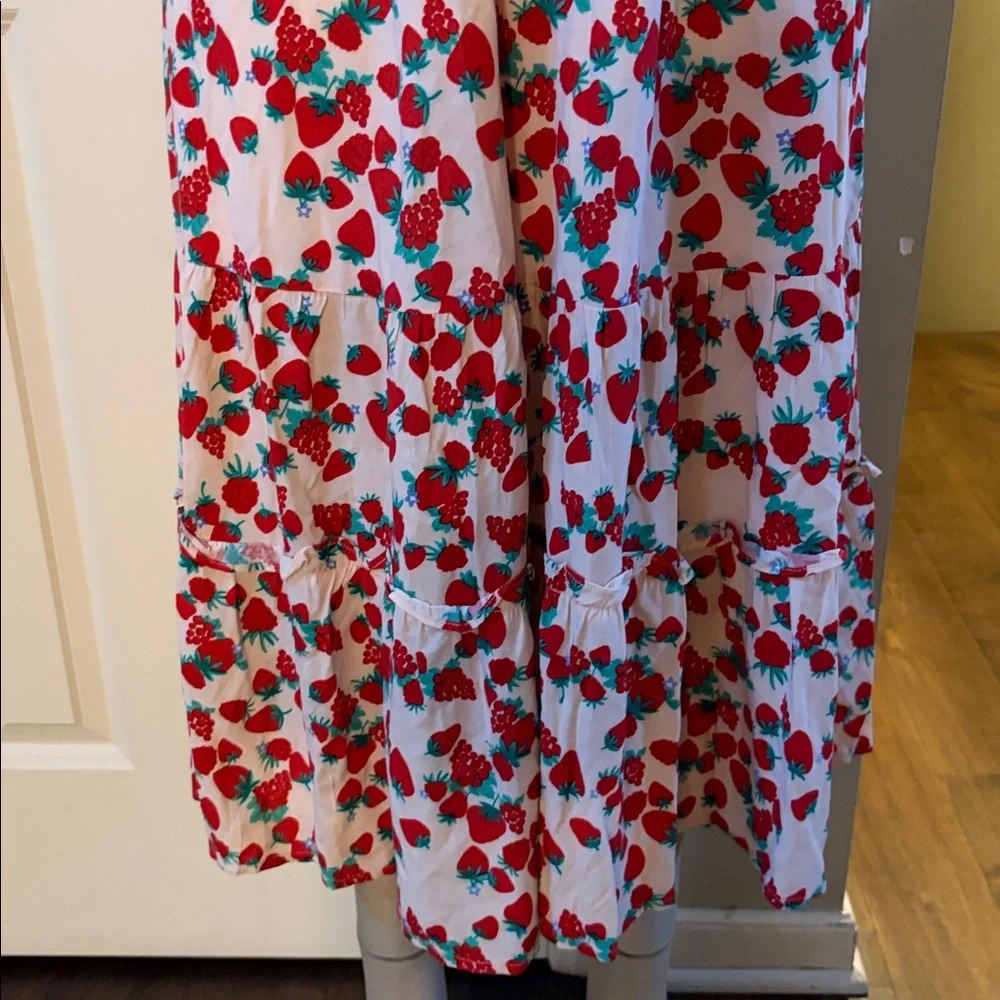Betsey Johnson Strawberry Print Maxi Dress, small - Picture 4 of 7
